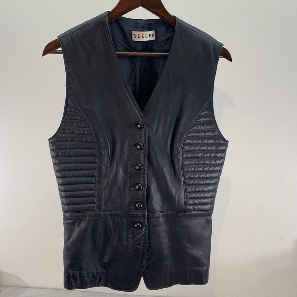 Vintage Seeler Leder Leather Vest-Women 40/M